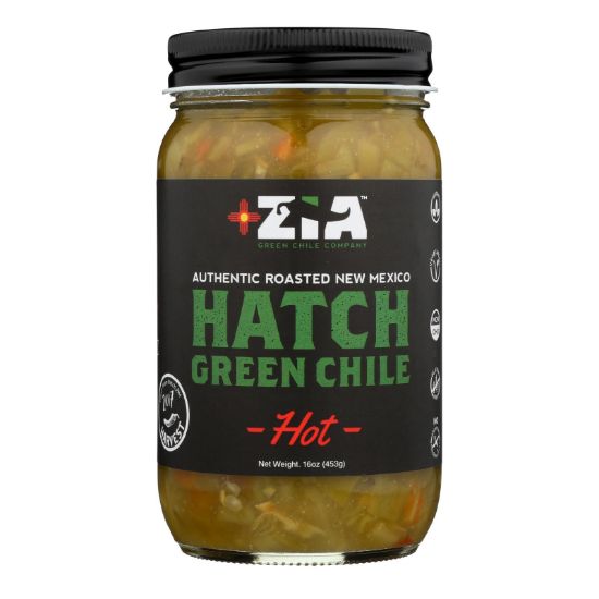 Zia Green Chile Company - Hatch Green Chile - Hot  - Case of 6 - 16 oz.