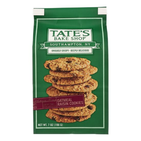 Tate's Bake Shop Oatmeal Raisin Cookies  - Case of 12 - 7 OZ