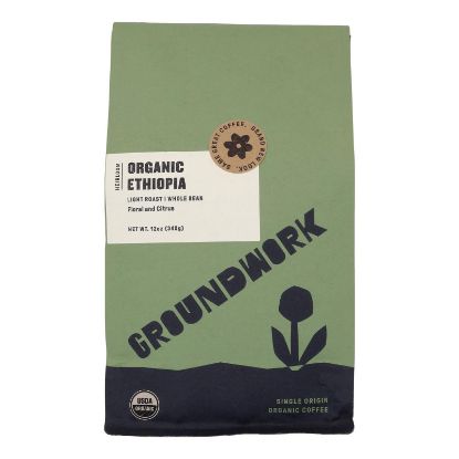 Groundwork - Coffee Organic Ethiopian Hrlm - Case of 6-12 OZ