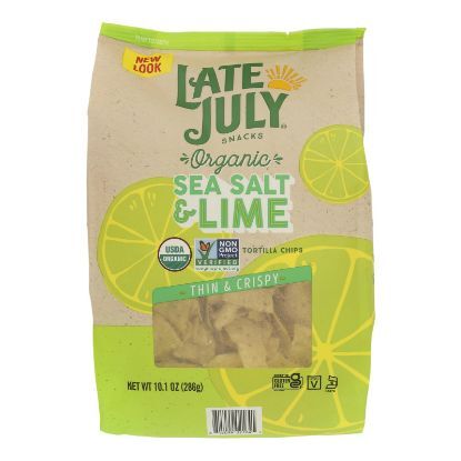 Late July Snacks - Tort Chip Sea Salt Lime - Case of 9-10.1 OZ