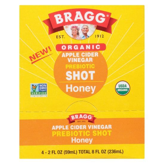 Bragg - Acv Shot Honey - Case of 4-2 FZ