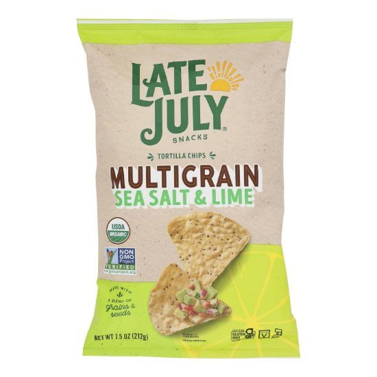 Late July Snacks - Tort Chips Mltgrn Ss Lm - Case of 12-7.5 OZ