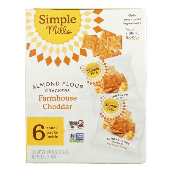 Simple Mills Farmhouse Cheddar - Case of 6 - 4.9 OZ