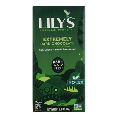 Lily's Sweets Dark Chocolate - Case of 12 - 2.8 OZ