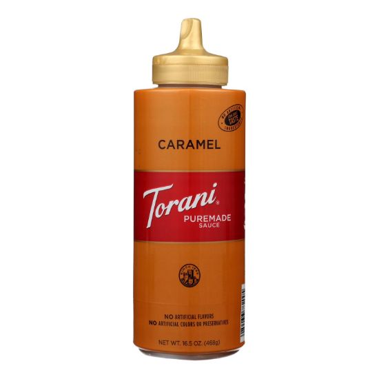 Torani, Caramel Sauce, Authentic Coffeehouse - Case of 4 - 16.5 OZ