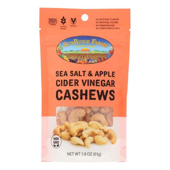 Sunridge Farms Cashews - Case of 8 - 1.8 OZ