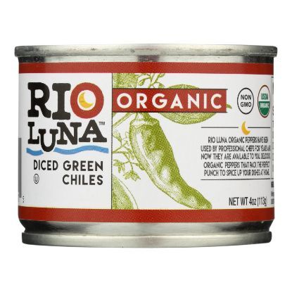 Rio Luna - Organic Green Chiles - Diced - Case of 12 - 4 oz.