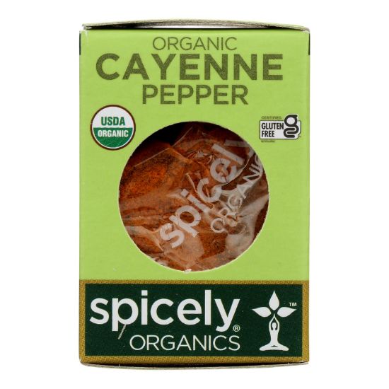 Spicely Organics - Organic Cayenne Pepper - Case of 6 - 0.45 oz.