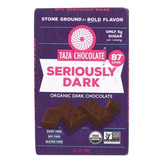 Taza Chocolate - Bar Seriously Dark - Case of 10 - 2.5 OZ