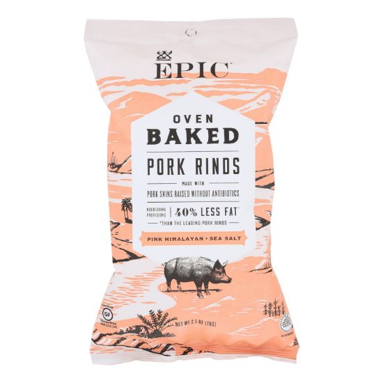 Epic Oven Baked Pork Rinds  - Case of 12 - 2.5 OZ