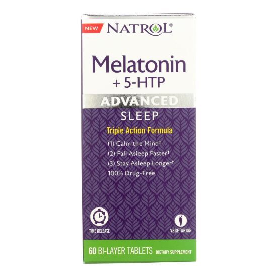 Natrol - Melatonin Advance +5 Htp - 1 Each - 60 TAB