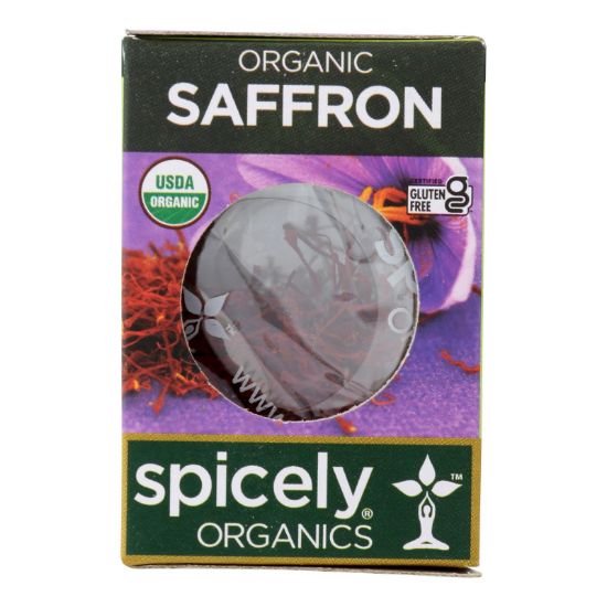 Spicely Organics - Organic Saffron - Case of 6 - 0.007 oz.