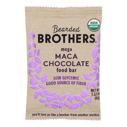 Bearded Brothers - Energy Bar - Mega Maca Chocolate - Case of 12 - 1.52 oz.