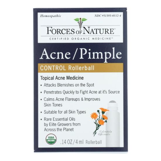 Forces Of Nature Acne/Pimple Rollerball Applicator  - 1 Each - 4 ML