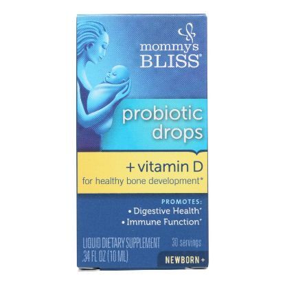 Mommy's Bliss Probiotic Drops + Vitamin D  - 1 Each - .34 FZ