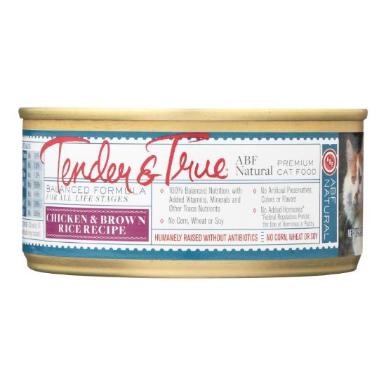 Tender & True Cat Food Chicken And Brown Rice - Case of 24 - 5.5 OZ