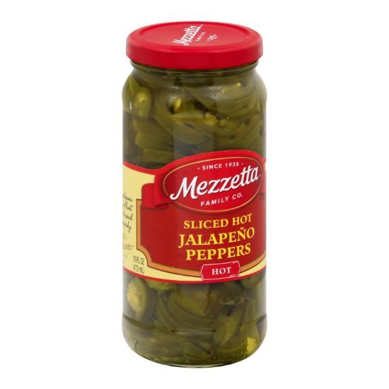 Mezzetta Hot Jalapeno Peppers - Sliced - Case of 6 - 16 oz.