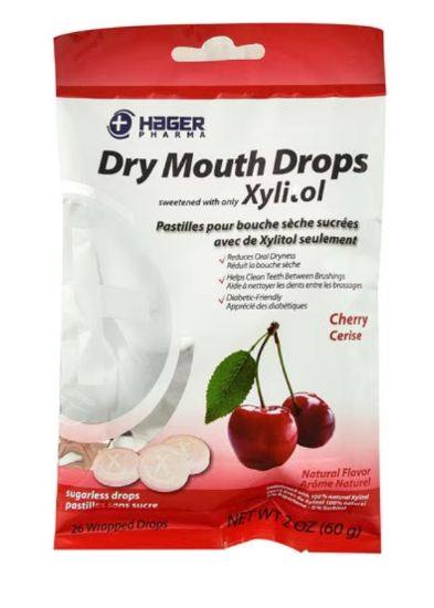 hager pharma dry mouth drops- cherry 2 oz