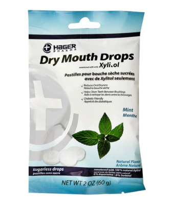 hager pharma dry mouth drops xylitol 2 oz