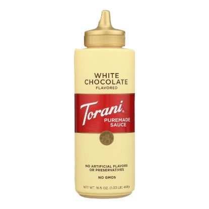 Torani White Chocolate Sauce - Case of 4 - 16.5 OZ