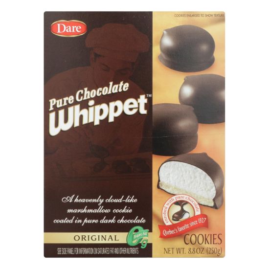 Dare Whippet Pure Chocolate - Original - Case of 12 - 8.8 oz.