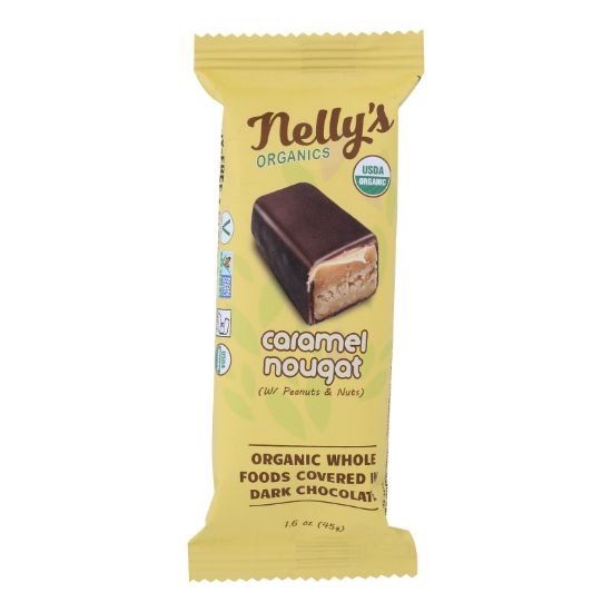 Nelly's Organics - Bar Caramel Nougat - Case of 9 - 1.6 OZ