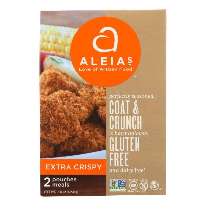 Aleia's Extra Crispy Coat & Crunch Breading  - Case of 8 - 4.5 OZ