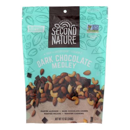 Second Nature - Nut Medley Dark Chocolate - Case of 6-12 OZ