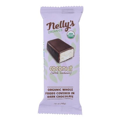 Nelly's Organics Coconut Candy Bar  - Case of 9 - 1.6 OZ