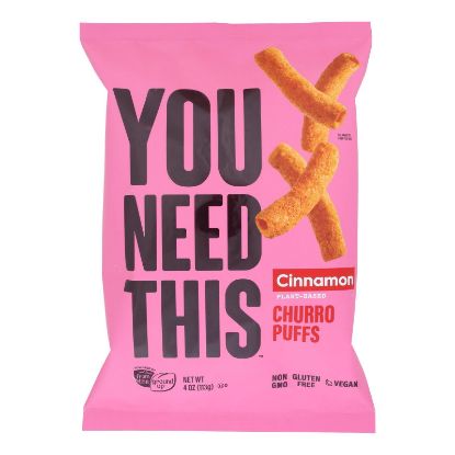 You Need This - Churro Puffs Cinnamon - Case of 12-4 OZ