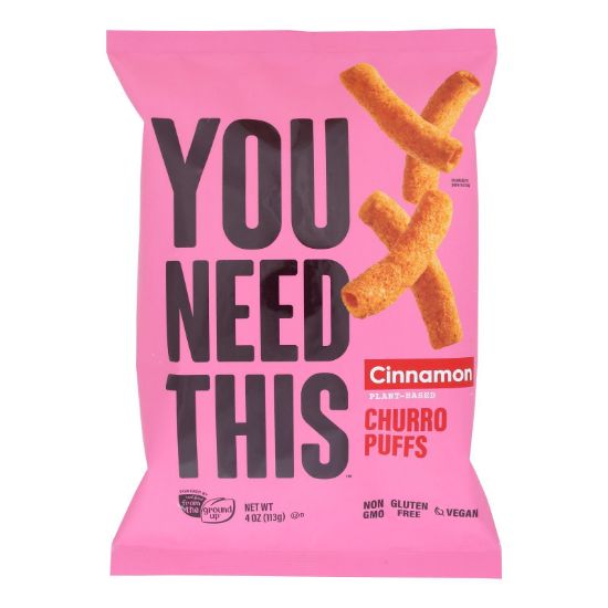 You Need This - Churro Puffs Cinnamon - Case of 12-4 OZ