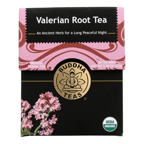Buddha Teas - Organic Tea - Valerian Root - Case of 6 - 18 Count