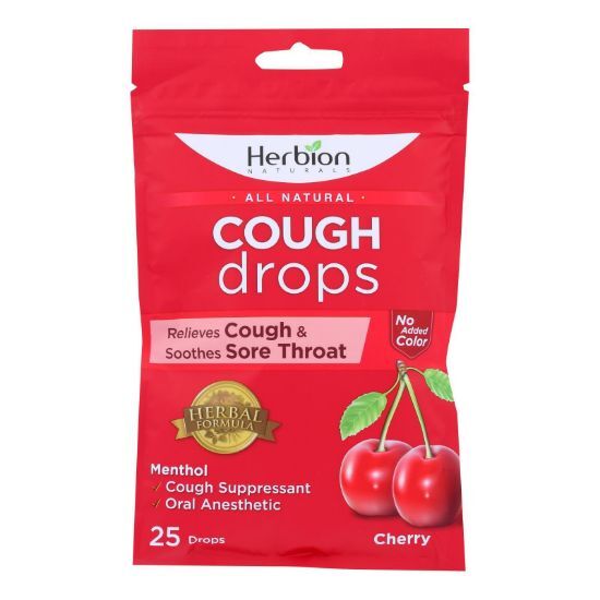 Herbion Naturals - Cough Drops Cherry - 1 Each - 25 CT