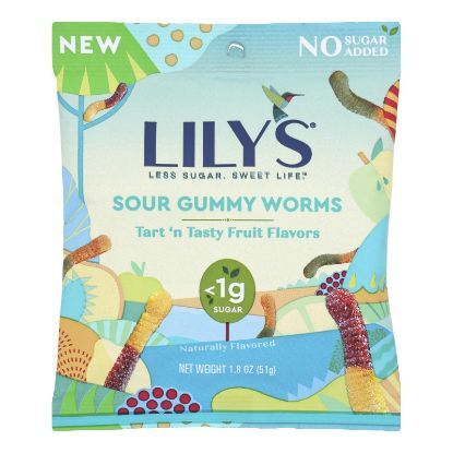 Lilys - Gummy Worms Sour Fruit - Case of 12-1.8 OZ