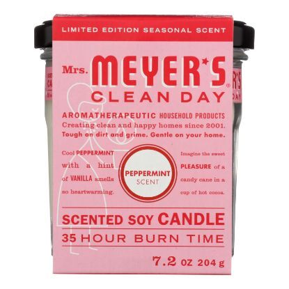 Mrs.meyers Clean Day - Soy Candle Peppermint - Case of 6 - 7.2 OZ