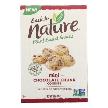 Back To Nature - Cookies Mini Chocolate Chunk - Case of 6-6 OZ