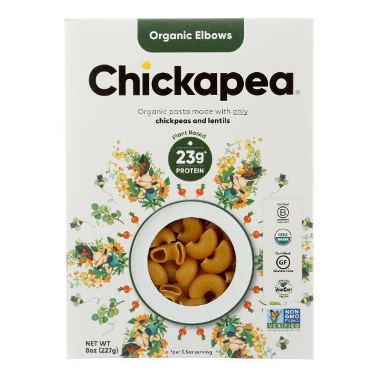 Chickapea Pasta - Pasta Elbows - Case of 6-8 OZ