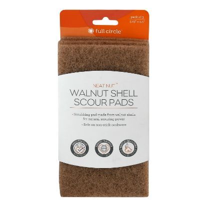 Full Circle Home - Scour Pads Neat Nut Walnt - Case of 6-3 CT