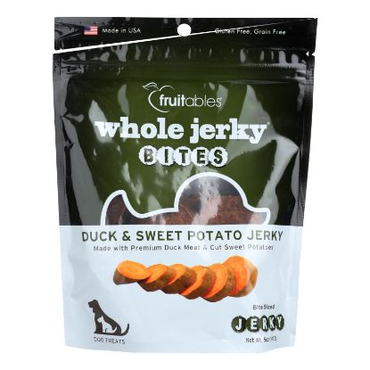 Fruitables Whole Jerky Bites Duck & Sweet Potato Jerky Dog Treats  - Case of 8 - 5 OZ