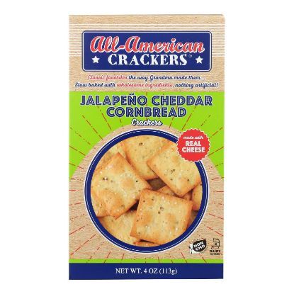 All American Crackers - Crckrs Crnbrd Jalap Ched - Case of 6-4 OZ