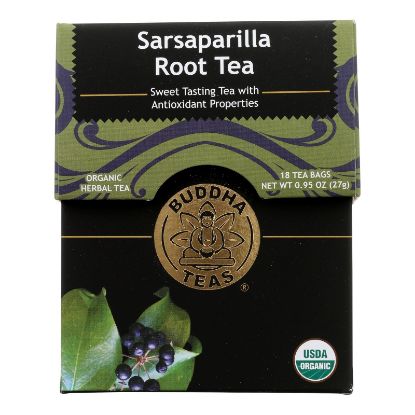 Buddha Teas - Tea Organic Sarsaparilla - Case of 6 - 18 BAG