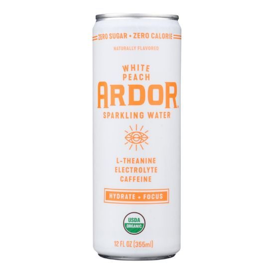 Ardor Sparkling Water - Spk Water Wht Peach Enrg - Case of 12-12 FZ