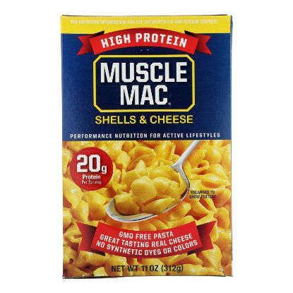 Muscle Mac High Protein Shells & Cheese  - Case of 12 - 11 OZ