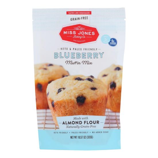 Miss Jones Baking Co - Muffin Mix Blueberry Keto Gluten Free - Case of 6-10.57 OZ