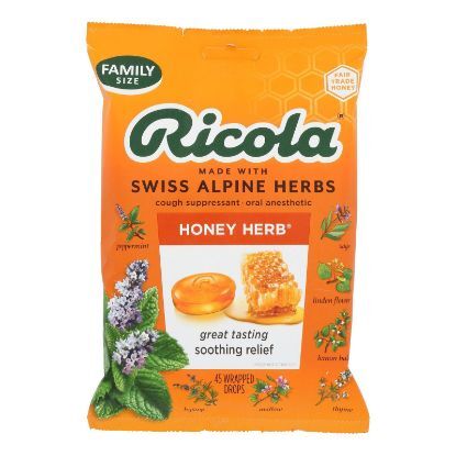Ricola - Cough Drop Honey Herb - Case of 6-45 CT