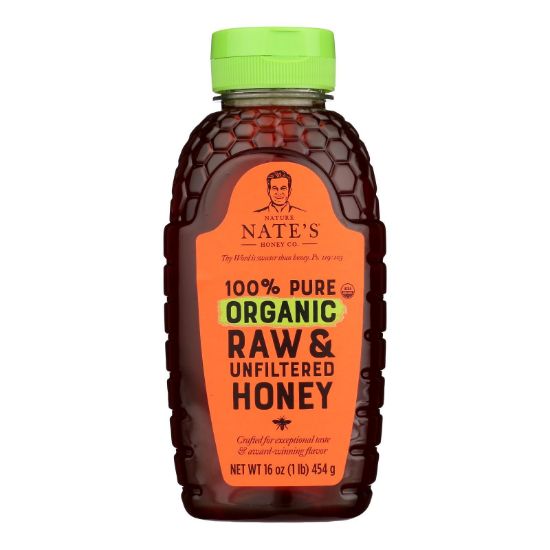 Nature Nate's - Honey Raw Unfiltered - Case of 6-16 OZ