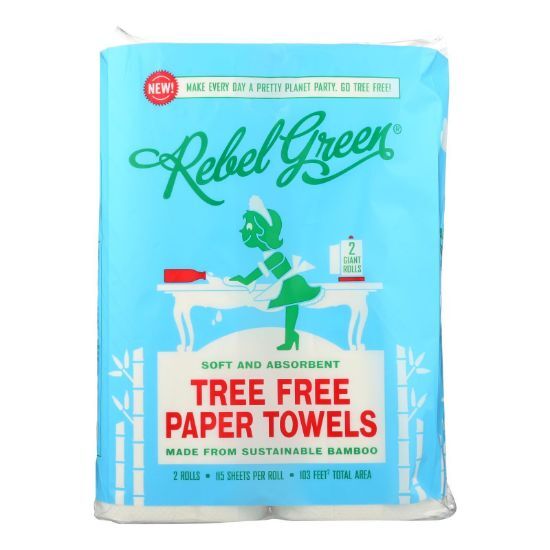 Rebel Green - Paper Towel Tree Free Bam - Case of 12-2 CT