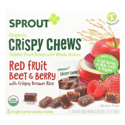 Sprout Foods Inc - Crispy Chew Beet & Berry - Case of 10 - 3.15 OZ