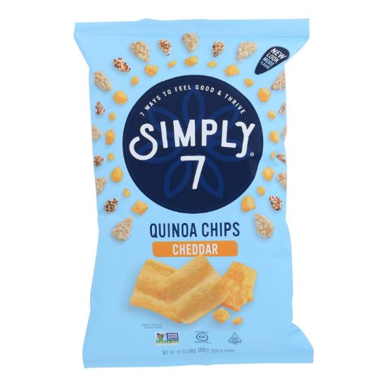 Simply 7 - Chips Quinoa Cheddar - Case of 8-3.5 OZ