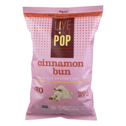 Live Love Pop - Popcorn Cinnamon Bun - Case of 12 - 5.2 OZ